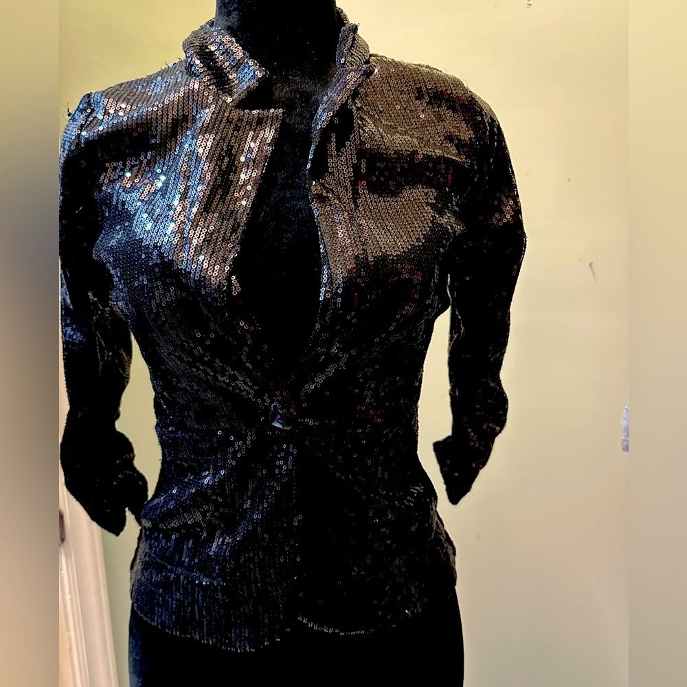 About a girl sequin blazer.